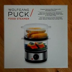 NIB Wolfgang Puck 2 Tier Personal Food Steamer